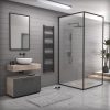 Törölközőszárító radiátor elektromos fűtőpatronnal 50 x 170 cm - Nero Italia AF-14-600W (fekete)