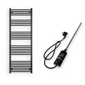   Törölközőszárító radiátor elektromos fűtőpatronnal 60 x 170 cm - Nero Italia C-800W (fekete)