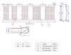 Törölközőszárító radiátor elektromos fűtőpatronnal 60 x 170 cm - Nero Italia C-800W (fekete)