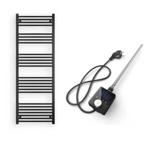 Törölközőszárító radiátor elektromos fűtőpatronnal 60 x 170 cm - Nero Italia AF-13-800W (fekete)