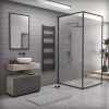 Törölközőszárító radiátor elektromos fűtőpatronnal 60 x 170 cm - Nero Italia AF-13-800W (fekete)