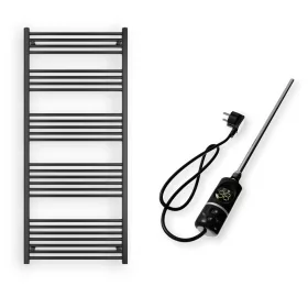   Törölközőszárító radiátor elektromos fűtőpatronnal 75 x 170 cm - Nero Italia C-800W (fekete)