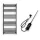 Törölközőszárító radiátor elektromos fűtőpatronnal 75 x 170 cm - Nero Italia C-800W (fekete)