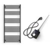 Törölközőszárító radiátor elektromos fűtőpatronnal 75 x 170 cm - Nero Italia AF-13-800W (fekete)