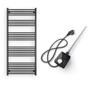   Törölközőszárító radiátor elektromos fűtőpatronnal 75 x 170 cm - Nero Italia AF-13-800W (fekete)