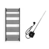 Törölközőszárító radiátor elektromos fűtőpatronnal 75 x 170 cm - Nero Italia AF-05-800W (fekete)