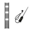 Törölközőszárító radiátor elektromos fűtőpatronnal 30 x 180 cm - Nero Italia C-400W (fekete)