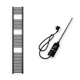   Törölközőszárító radiátor elektromos fűtőpatronnal 30 x 180 cm - Nero Italia C-400W (fekete)