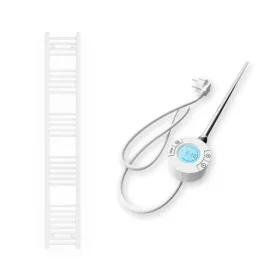 Törölközőszárító radiátor elektromos fűtőpatronnal 50 x 120 cm - Nero Italia S-400W (fehér)