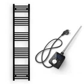   Törölközőszárító radiátor elektromos fűtőpatronnal 40 x 180 cm - Nero Italia AF-13-600W (fekete)