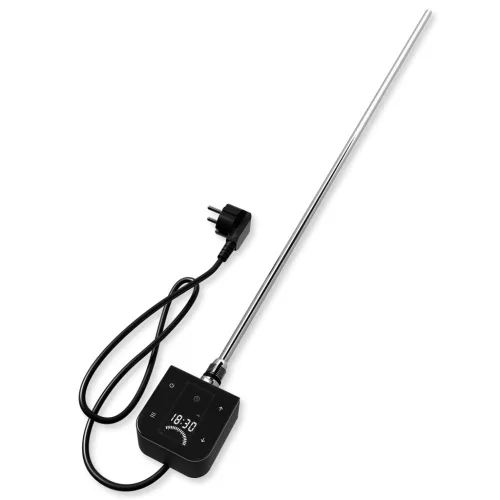 Törölközőszárító radiátor elektromos fűtőpatronnal 40 x 180 cm - Nero Italia AF-05-600W (fekete)