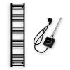 Törölközőszárító radiátor elektromos fűtőpatronnal 40 x 180 cm - Nero Italia AF-14-600W (fekete)