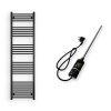 Törölközőszárító radiátor elektromos fűtőpatronnal 50 x 180 cm - Nero Italia C-600W (fekete)