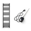 Törölközőszárító radiátor elektromos fűtőpatronnal 50 x 180 cm - Nero Italia AF-13-600W (fekete)