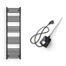   Törölközőszárító radiátor elektromos fűtőpatronnal 50 x 180 cm - Nero Italia AF-13-600W (fekete)