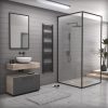 Törölközőszárító radiátor elektromos fűtőpatronnal 50 x 180 cm - Nero Italia AF-13-600W (fekete)