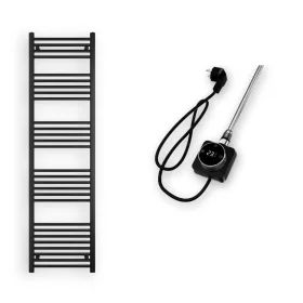   Törölközőszárító radiátor elektromos fűtőpatronnal 50 x 180 cm - Nero Italia AF-14-600W (fekete)