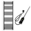 Törölközőszárító radiátor elektromos fűtőpatronnal 60 x 180 cm - Nero Italia C-600W (fekete)