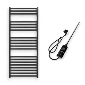   Törölközőszárító radiátor elektromos fűtőpatronnal 75 x 180 cm - Nero Italia C-800W (fekete)
