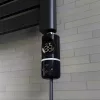 Törölközőszárító radiátor elektromos fűtőpatronnal 75 x 180 cm - Nero Italia C-800W (fekete)
