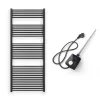 Törölközőszárító radiátor elektromos fűtőpatronnal 75 x 180 cm - Nero Italia AF-13-800W (fekete)