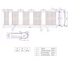 Törölközőszárító radiátor elektromos fűtőpatronnal 75 x 180 cm - Nero Italia AF-13-800W (fehér)