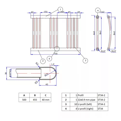 Törölközőszárító radiátor elektromos fűtőpatronnal 30 x 70 cm - Nero Italia S-Type-200W (fehér)