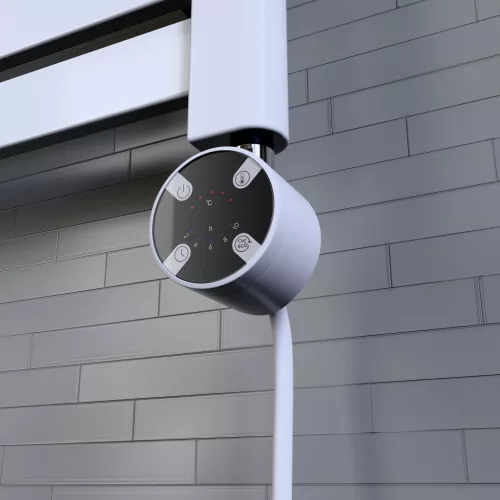 Törölközőszárító radiátor elektromos fűtőpatronnal 30 x 70 cm - Nero Italia AF22-200W (fehér)