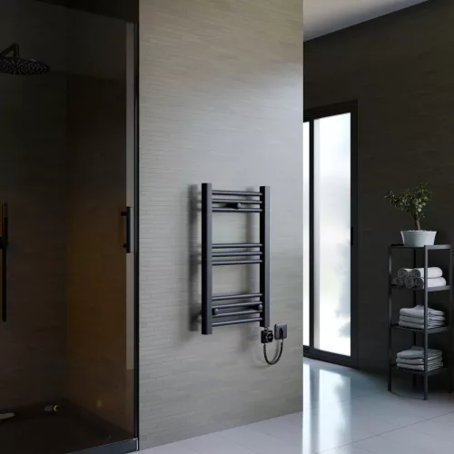 Törölközőszárító radiátor fekete - 40 x 70 cm - NERO Italia