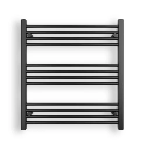 Törölközőszárító radiátor elektromos fűtőpatronnal 75 x 80 cm - Nero Italia C-400W (fekete)