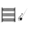 Törölközőszárító radiátor elektromos fútőpatronnal 75 x 80 cm - Nero Italia 400W (fekete)