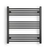 Törölközőszárító radiátor elektromos fútőpatronnal 75 x 80 cm - Nero Italia 400W (fekete)