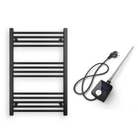   Törölközőszárító radiátor elektromos fűtőpatronnal 60 x 90 cm - Nero Italia AF-13-400W (fekete)