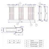 Törölközőszárító radiátor elektromos fűtőpatronnal 60 x 90 cm - Nero Italia AF-14-400W (fekete)