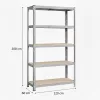 Fém polc 200 x 120 x 60 cm