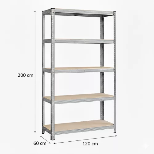 Fém polc 200 x 120 x 60 cm
