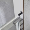 Welland DD-150 elhúzható zuhanyajtó - 150 cm - fekete profil