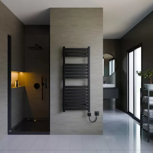 Design radiátor NERO Italia Quadrato - 50 x 120 cm (fekete)