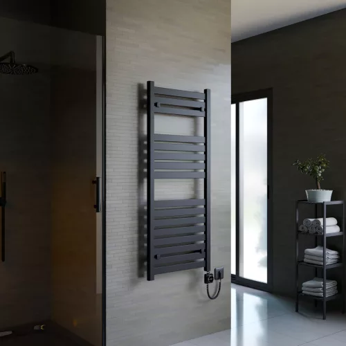 Design radiátor NERO Italia Quadrato - 50 x 120 cm (fekete)