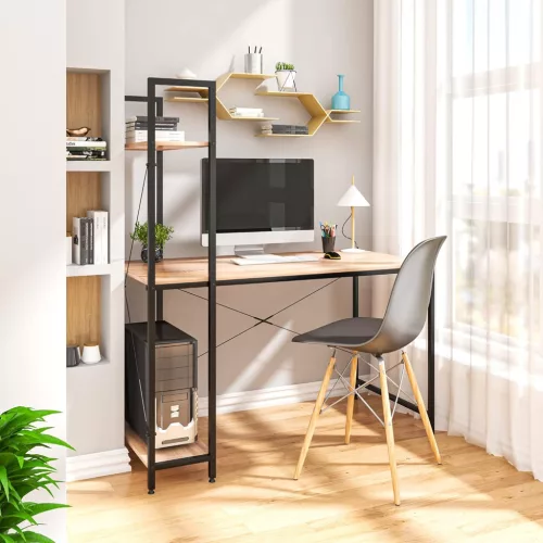 Intenso Compact íróasztal / számítógépasztal polcrendszerrel - 100 x 52 cm