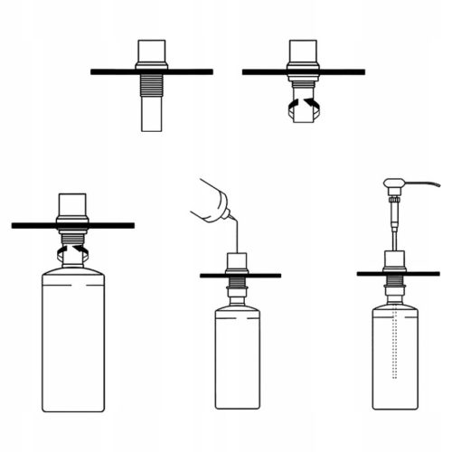 Beépíthető tisztítószer adagoló - arany szín
