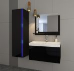   Venezia Dream I. fürdőszobabútor szett + mosdókagyló + szifon (fényes fekete)
