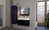 Venezia Dream I. fürdőszobabútor szett + mosdókagyló + szifon (fényes fekete)