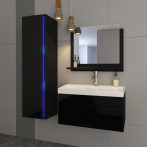   Venezia Dream I. fürdőszobabútor szett + mosdókagyló + szifon - 80 cm (fényes fekete)