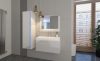 Fürdőszoba bútor szett kerámia mosdóval és sziifonnal falra szerelhető - 80 cm