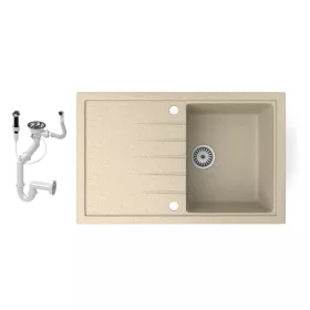 Gránit mosogató NERO Eris + dugókiemelő (bézs)
