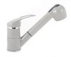 Gránit mosogató NERO Eris + kihúzható zuhanyfejes Shower csaptelep + adagoló + dugókiemelő (szürke)