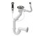 Gránit mosogató NERO Eris + kihúzható zuhanyfejes Shower csaptelep + adagoló + dugókiemelő (fehér)