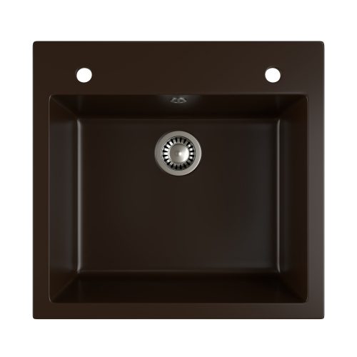 Gránit Mosogató Como mosogató csapteleppel (matt barna)