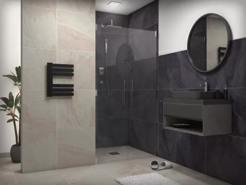 Design radiátor fekete színben